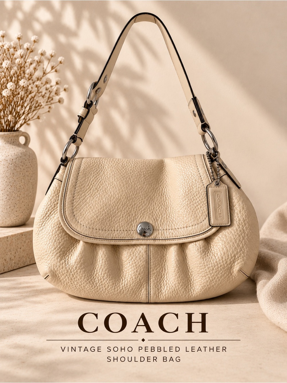 Coach Vintage Y2K Soho Pebbled Leather Shoulder Bag